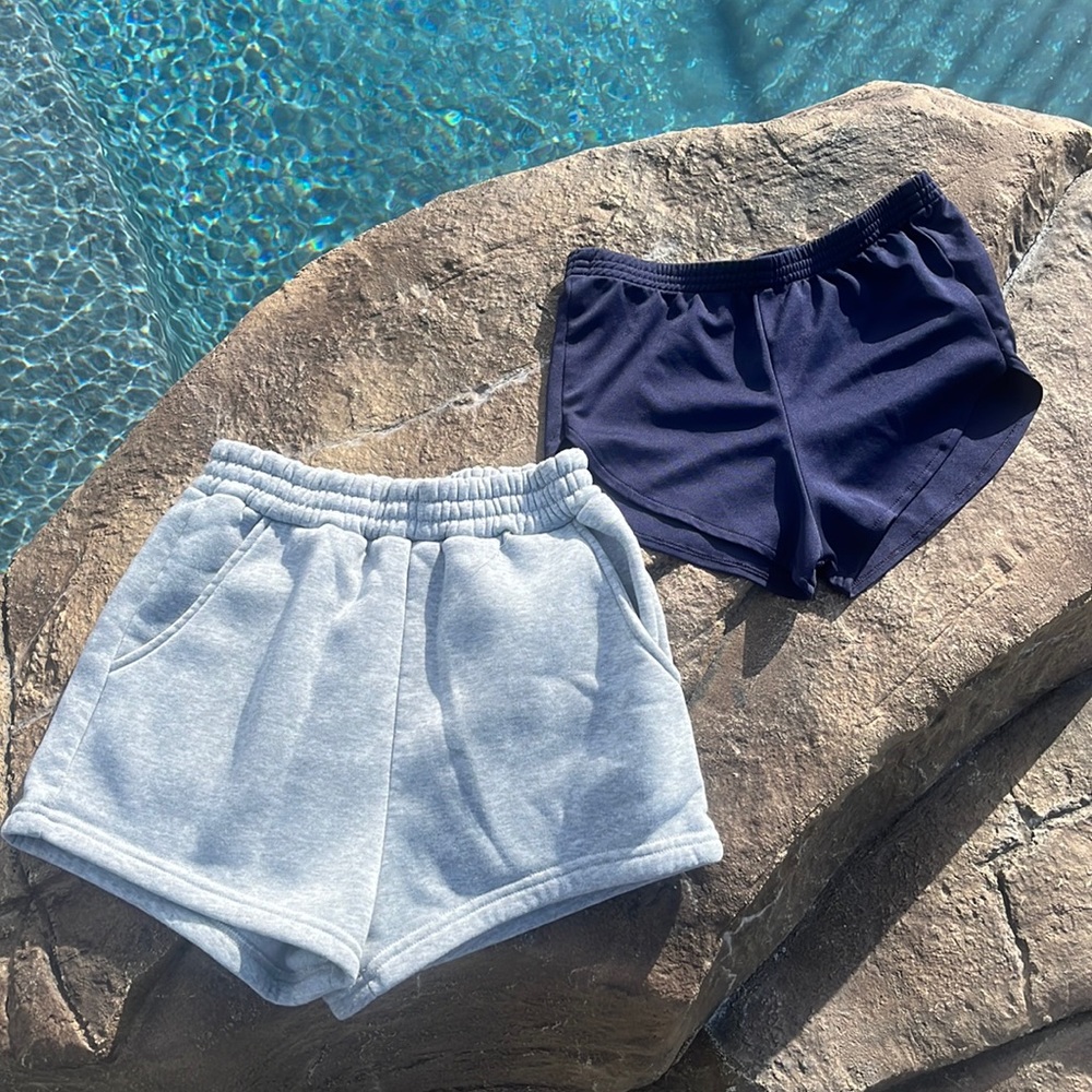 Sweat shorts with pockets, navy blue disco shorts